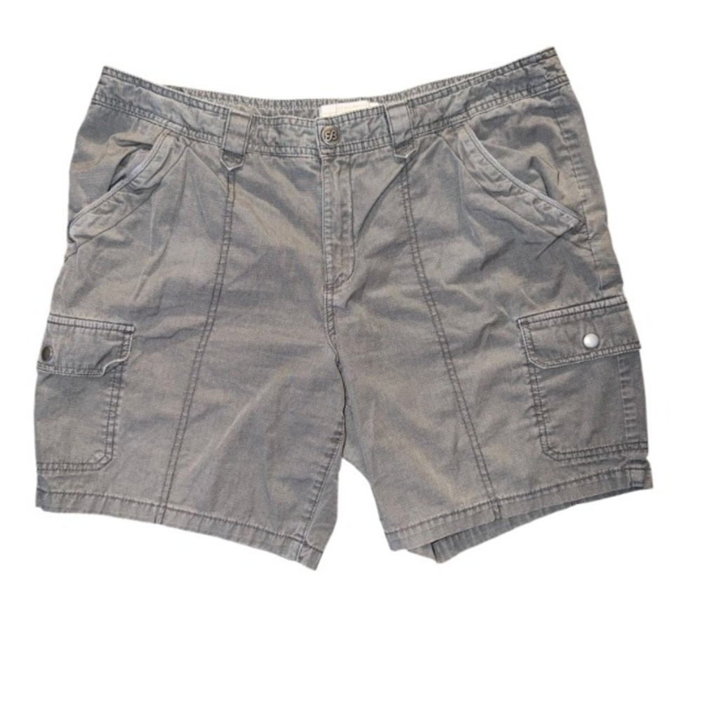 Vintage Eddie Bauer Ripstop Cargo Shorts Womens 16 Gray Utility Gorpcore Hiking